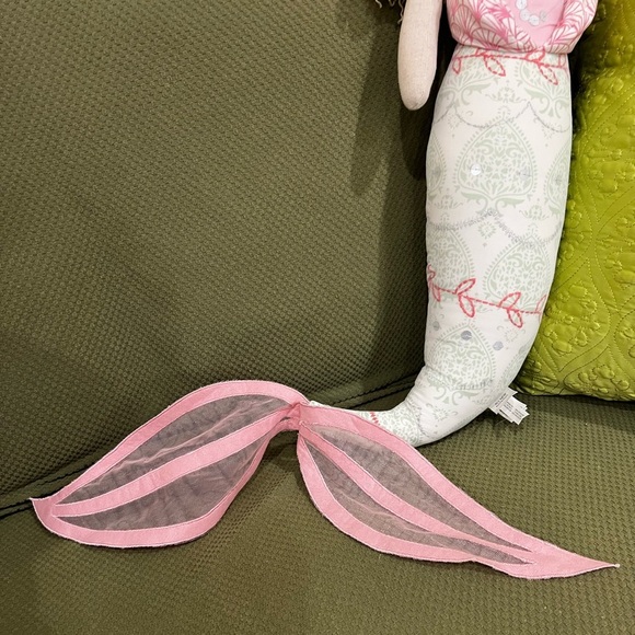 Pottery Barn Kids Mermaid Plush 24” Pink/Multicolored - Picture 8 of 12